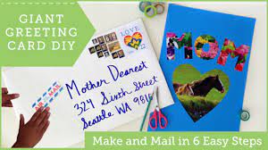 (this is so you can have a larger flap at the top). Giant Greeting Cards Diy Make Mail In 6 Easy Steps