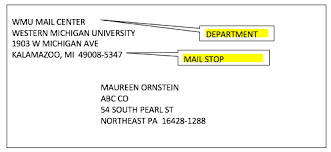 The usps prefers including the apartment. Addressing Mail Logistical Services Western Michigan University