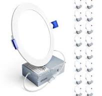 BeamBox 6 in. Canless Wafer Recessed Ceiling Light, Dimmable 12-Watt 6000K  White, Integrated LED Recessed Light Trim (16-Pack) YX927-04 - The Home ...