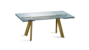 Tempered glass sheet metal base rectangular. Chronos Anodise Dining Table Roche Bobois