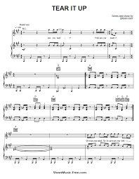 Learn the intervals there are 5 intervals to learn. Tear It Up Sheet Music Queen Sheetmusic Free Com