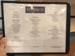 online menu of kitchenette restaurant