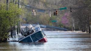 These rivers and others flow into progressively larger rivers. Tennessee Floods Harpeth River To Reach Historic Levels After Storms