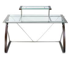 Realspace Merido Main Desk 36 H X 55 W X 28 35 D Espressosilver By Office Depot Officemax Glass Computer Desks Office Depot Desks Home Office Furniture Desk