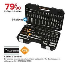 Trousse d'outils de base pour les réparations quotidiennes ainsi que les professionnels, généralement livre avec sac de transport. Mallette 119 Outils Magnusson Brico Depot
