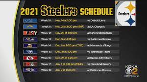 Pittsburgh Steelers Release 2021 Nfl Schedule Youtube