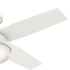 — large selection of colors: Hunter Fan Dempsey Collection White 44 Inch Low Profile Reversible Blade Fan