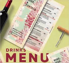 54+ Drink Menu Templates Free PSD, Word Design Ideas