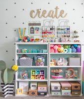 A lot of these decorations may s. 380 Craft Room Decor Organization Ideas In 2021 Craft Room Craft Room Decor Space Crafts