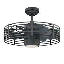 These enclosed ceiling fans are also called as safe ceiling fan or caged ceiling fan as it contains encased drum around the fan blade. Designers Choice Collection Enclave 23 In Natural Iron Ceiling Fan Ac17723 Ni The Home Depot In 2021 Ceiling Fan With Light Caged Ceiling Fan Fan Light