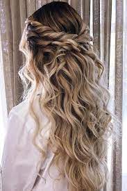 Loose Mermaid Waves Half Up Half Down Wedding Hair Blonde Curls French Twists And Braids Wedding Wedding Hair Half Boho Wedding Hair Wedding Hair Down