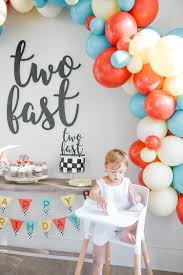 Create custom birthday banners for your party at staples. Two Fast Birthday Party Montgo Farmhouse