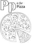 letter p is for pizza coloring page pages panda coloriage fortnite 4 personnes image standart