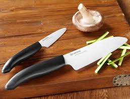 Clean ceramic knife with a soft cloth. Kyocera Revolution 2 Piece Ceramic Knife Set Williams Sonoma