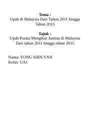 Check spelling or type a new query. Upah Di Malaysia 2011 Hingga 2015