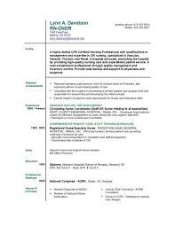 Nursing Resume Templates Easyjob