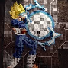 Dragon Ball Z Vegeta Perler Pixel Art By Eightbitevolution Pixel Art Pattern Pixel Art Perler Bead Art