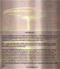 Anti Matter Reports Published At The End Of 1995 And The Beginning Of 1996 Stated That After Years Of Research A Breakthrough Experim In 2020 Matter Physicist Anti