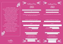 A personalized card with watercolor floral illustration and digital editing composition. Kad Kahwin Bercetak Ayat Suci Tidak Boleh Dibuang Jakim Dewan Pemuda Pas Wilayah Persekutuan