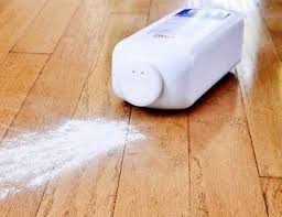 She Sprinkles Cornstarch Over Her Book The Reason Caught Me By Complete Surprise Squeaky Floors Fix Squeaky Floors Flooring