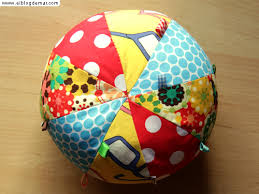 Tutorial Pelota de tela para bebes de patchwork