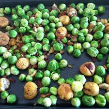 As the pancetta melts and turns golden underneath, scatter with the sugar and, using tongs, turn the rashers over. Roasted Maple Brussels Sprouts With Pancetta And Chestnuts Baxter And Main