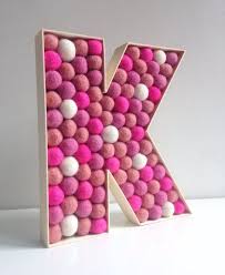 Download Letter K Kids Room Decorative Letter Nursery Decor Felt Ball Letter Free Standing Letters Decorative Letters Girly Room Decor