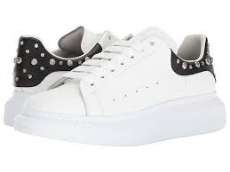 Black And White Alexander Mcqueen Sneakers Alexander Mcqueen Double Sole Studded Sneaker Men S Shoes White Studded Sneakers Sneakers Men Fashion Sneakers Fashion