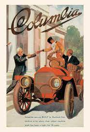 Antique Car Poster Columbia Car Poster Vintage Car Poster Etsy In 2021 Antique Cars Car Wall Art Art Deco Car