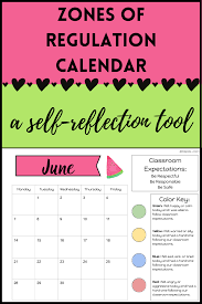 Zones Of Regulation Calendar In 2020 Social Emotional Learning Coping Skills Social Emotional