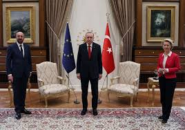 All of this has been done in record time and it helped keep the european economy on its feet. Ursula Von Der Leyen Left Standing In Meeting With Turkey S Erdogan The Washington Post