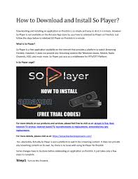 How much does quibi cost? How To Download And Install So Player By Blackwidowstreams Com Issuu