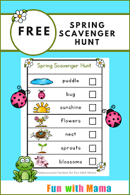 Printable Spring Scavenger Hunt To Enjoy With Your Kids Scavenger Hunt For Kids Preschool Games Free Preschool