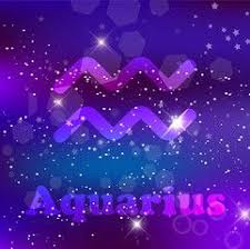 Aquarius Zodiac Sign On A Cosmic Purple Background With Sparkling Stars And Nebula Zodiac Signs Aquarius Purple Backgrounds Aquarius Zodiac