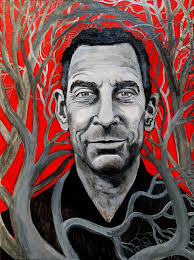 I gave it my best go at painting Sam's portrait, wanted to share :  r/samharris