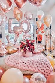 Birthday Decorations For Her At Home Balloons Are Synonymous With Celebrations And An Inexpensive Way To Make Everything Look Festive S Birthday Balloon Surprise Galentines Party Valentines Party