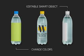 Blue Pet Water Bottle Mockup Set In Packaging Mockups On Yellow Images Creative Store