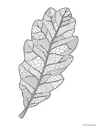 Download this adorable dog printable to delight your child. Fall Oak Leaf Doodle For Adults Coloring Pages Printable