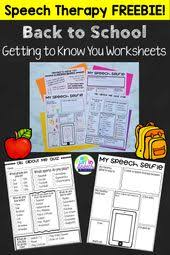 These Free Print And Go Speech Therapy Worksheets Are Great For Helping You Get To Know New Speech Therapy Worksheets Speech Therapy Materials Speech Therapy