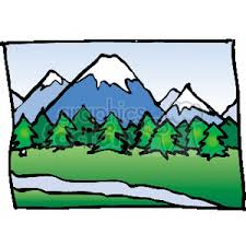 Mountain Landscape With A Beautiful Lake Clipart Commercial Use Gif Jpg Wmf Svg Clipart 163221 Graphics Factory