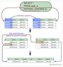 Join tables on common columns. Mysql Natural Join W3resource