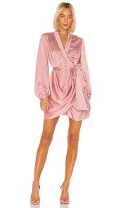 c meo no time dress in pink in dusty pink