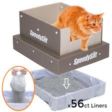 Diy litter box litter pan tidy cats munchkin cat foster kittens wood pellets cat behavior animal projects cat furniture. Speedysift Cat Litter Box With 56ct Improved Sifting Liners Cats Favorite Box Like 100 Plastic High Sides Large Walmart Com Walmart Com