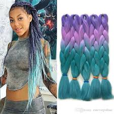 A spray bottle will be your best friend! Purple Blue Green Four Tone Ombre Color Xpression Braiding Hair Extensions Kanekalon High Temperature Fiber Crochet Braids Hair 24 Inch 100g Human Hair Bulk Braiding Human Hair Bulk For Braiding From Cutevirginhair