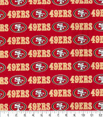 60w x 40h, 3 3/4 x 2 1/2. San Francisco 49ers Nfl Red Cotton Fabric Joann