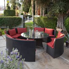 Have To Have It Meridian All Weather Wicker Patio Dining Set Terracotta Seats 8 1899 98 Outdoor Patio Decor Patio Dining Set Small Patio Furniture