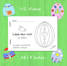Lese Mal Heft Ostereier 1 2 Klasse Ostern Grundschule Ostern Klasse 1 Unterrichtsmaterial Grundschule