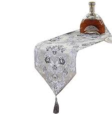 Add to favorites light gray table runner 64 inches long, for dining, kitchen, long & round tables. Homeyho Flower Table Runner Wedding Flower Embroidered Table Runner Dining Room Table Runner Damask Table Runner Buy Online In Antigua And Barbuda At Antigua Desertcart Com Productid 100478835