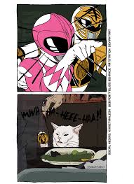 Woman Yelling A Cat Meme Power Rangers Version On Behance Cat Memes Power Rangers Cat Artwork