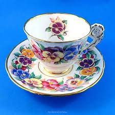 Check spelling or type a new query. Bright Floral Pansy Handle Royal Stafford Viola Tea Cup And Saucer Set Tea Cups Tea Pots Vintage Tea Cups Vintage